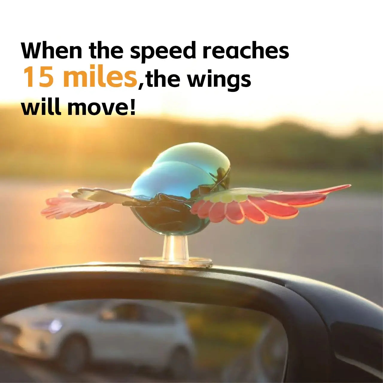 Wind-Powered Flying Bird – Car Mirror Ornament That Flaps While You Drive 🚗💨