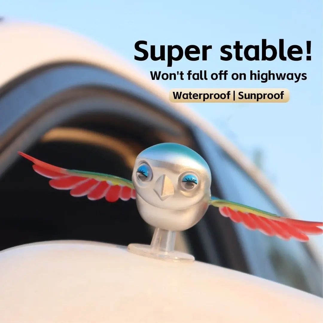 Wind-Powered Flying Bird – Car Mirror Ornament That Flaps While You Drive 🚗💨